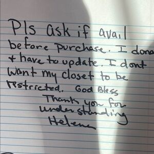 Handwritten Note on Lined Paper - Black Ink